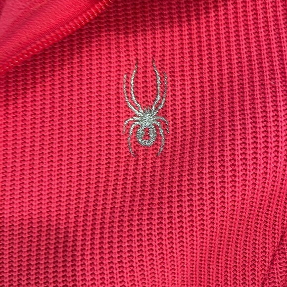 Spyder Core Pink Zip Front Fleece Knit Jacket - Picture 3 of 9